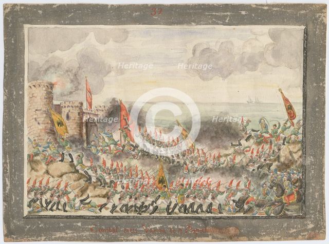 The Siege of Varna on September 1828, 1829. Artist: Anonymous  