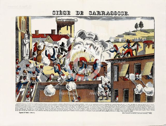 The siege of Zaragoza, 1809, c1825-1830. Creator: Pellerin, Jean-Charles (1756-1836).