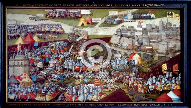 The Siege and Battle of Pavia, 1525-1528. Artist: Unknown.