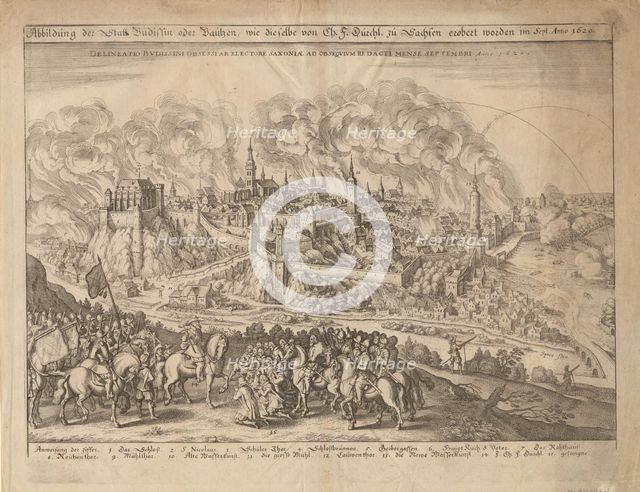 The siege and capture of Bautzen by John George I, Elector of Saxony, in September 1620, 1620.