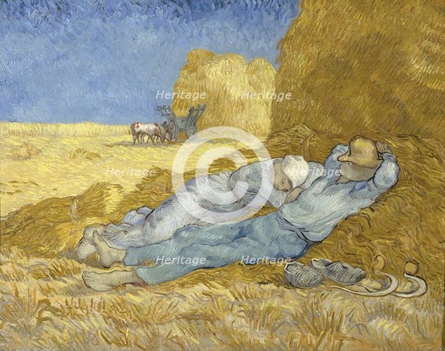 The siesta (after Millet), 1890. Artist: Gogh, Vincent, van (1853-1890)