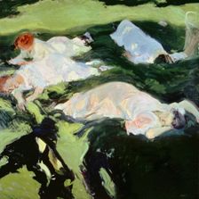 The Siesta oil, 1912, by Joaquin Sorolla