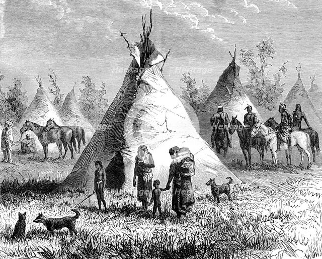 The Sioux, Canada, 19th century.Artist: Janet Lanet
