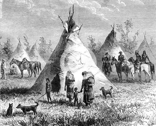 The Sioux, Canada, 19th century.Artist: Janet Lanet