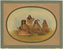 The Sioux Chief with Several Indians, 1861/1869. Creator: George Catlin
