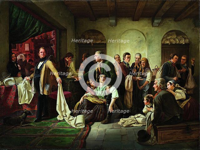 The Silesian Weavers, 1844. Artist: Huebner, Carl Wilhelm (1814-1879)