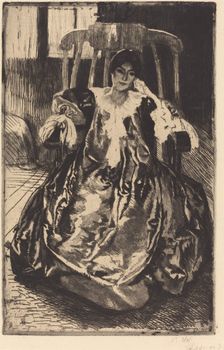 The Silk Gown (La robe de soie), 1887. Creator: Paul Albert Besnard