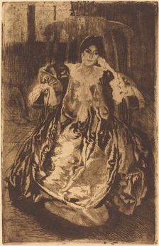 The Silk Gown (La Robe de Soie), 1887. Creator: Paul Albert Besnard