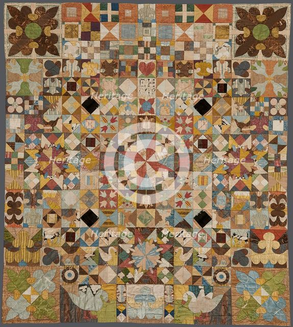 The Silk Patchwork Coverlet, 1718. Creator: Anonymous master.