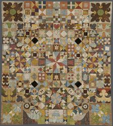 The Silk Patchwork Coverlet, 1718. Creator: Anonymous master