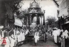The silver chariot of the Chettiars, Saigon, Vietnam, 1912