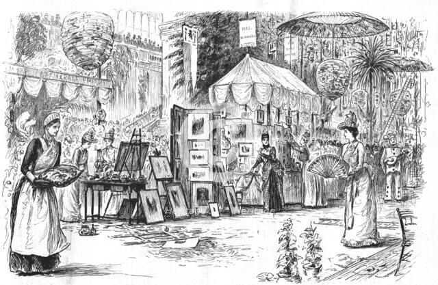 ''The "Silver Fete" at the Anglo-Danish Exhibition in aid of the Victoria Hospital for Children', 18 Creator: George du Maurier.