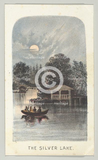 The Silver Lake, from the series, Views in Central Park, New York, Part 2, 1864. Creator: Louis Prang.