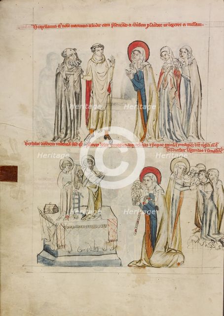 The Simplicity of Saint Hedwig: Saint Hedwig Worshipping Images of Saints and of the..., 1353. Creator: Unknown.