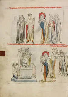 The Simplicity of Saint Hedwig: Saint Hedwig Worshipping Images of Saints and of the..., 1353. Creator: Unknown