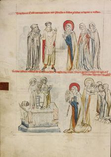 The Simplicity of Saint Hedwig: Saint Hedwig Worshipping Images of Saints and of the..., 1353. Creator: Unknown