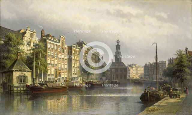 The Singel, Amsterdam, looking towards the Mint., 1884-1886. Creator: Eduard Alexander Hilverdink.