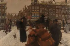 The Singel Bridge at the Paleisstraat in Amsterdam, 1898. Creator: George Hendrik Breitner