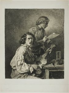 The Singers, 1845. Creator: Charles Emile Jacque