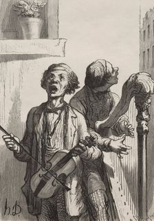 The Singers: Street Singers. Creator: Honoré Daumier (French, 1808-1879)