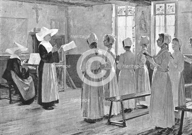 ''The Singing Lesson, after W Gay', 1891. Creator: Unknown.