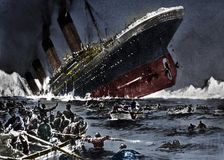 The sinking of SS Titanic, 14 April 1912