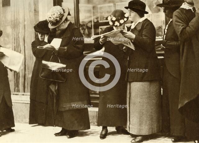 The sinking of the 'Lusitania', May 1915, (1935). Creator: Unknown.