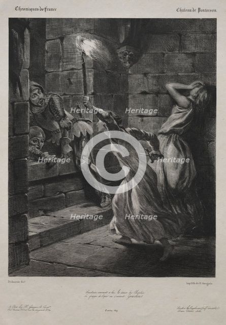 The Sister of Duguesclin, 1829. Creator: Eugène Delacroix (French, 1798-1863); H. Gaugain & Co. and Engelman Graff, Coindet & Co..
