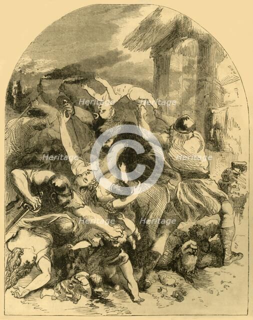 'The Sister of King Sweyn murdered in the General Massacre of the Danes by the Saxons …1002', c1890. Creator: Unknown.