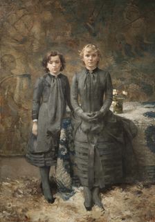 The sisters of the painter Schlobach, 1884. Creator: Rysselberghe, Théo van (1862-1926)