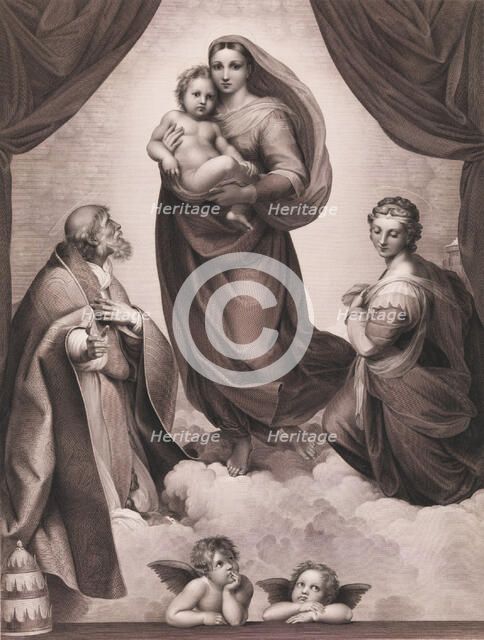 The Sistine Madonna,.n.d. Creator: Johann Friedrich Wilhelm Müller.