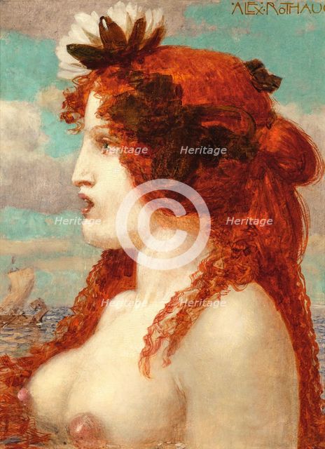 The Siren Singing to the Passing Ship of Ulysses. Creator: Rothaug, Alexander (1870-1946).