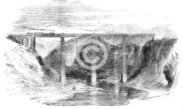 The Sitter Viaduct, on the Appenzel Railway, 1856.  Creator: Unknown.