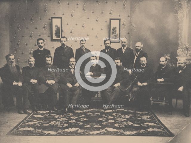 The sitting of the Constitutional Democratic Party, 1907. Artist: Anonymous  