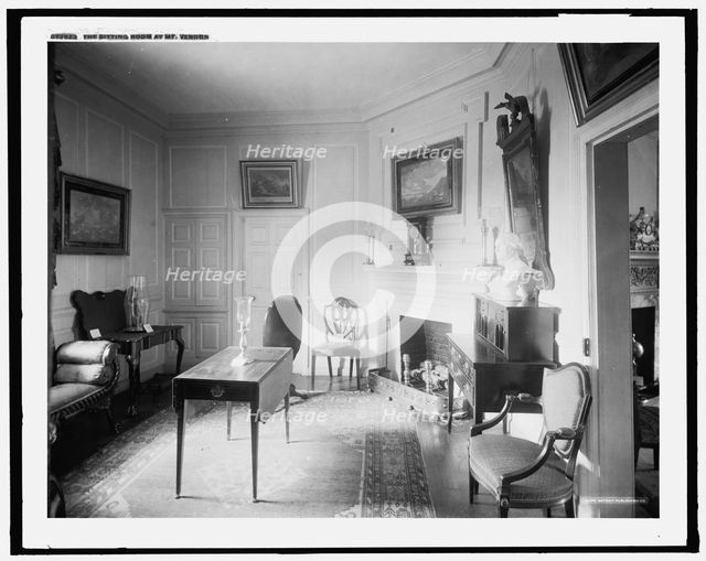 The Sitting room at Mt. Vernon, c.between 1910 and 1920. Creator: Unknown.