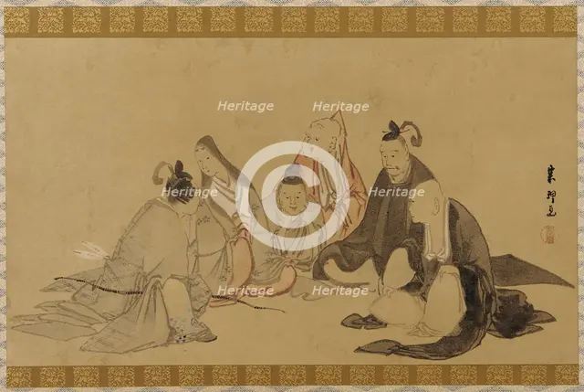The Six Immortal Poets, Edo period, late 18th-early 19th century. Creator: Hishikawa Sori.
