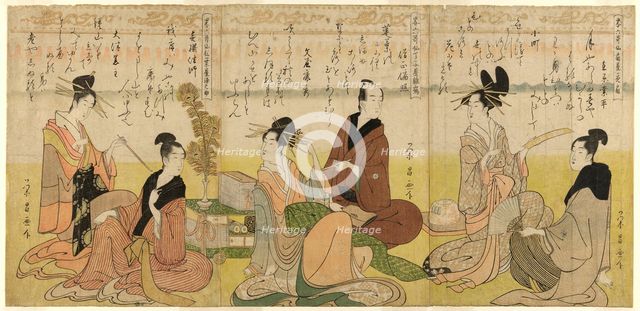 The Six Immortals of Poetry, Abbreviated, c. 1795. Creator: Chokosai Eisho.