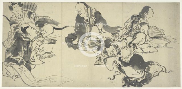 The Six Master Poets, late 18th-early 19th century. Creator: Hokusai.