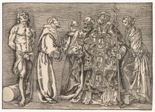 The Six Saints, c. 1535. Creator: Niccolo Boldrini (Italian, c. 1500-aft 1566)