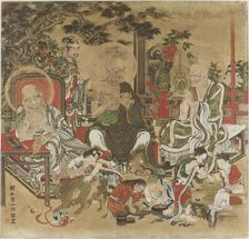 The Sixteen Arhats (Juroku Rakan). Creator: Kazunobu, Kano (1816-1863)