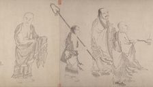 The Sixteen Luohans, 16th century. Creator: Qiu Ying