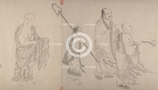 The Sixteen Luohans, 16th century. Creator: Qiu Ying.
