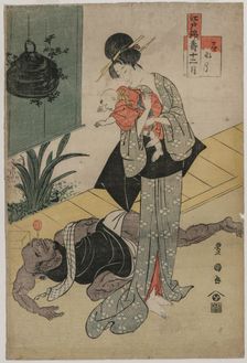 The Sixth Month (from the series The Twelve Felicitous Months in Edo Brocades), c. late 1790s. Creator: Utagawa Toyokuni (Japanese, 1769-1825)