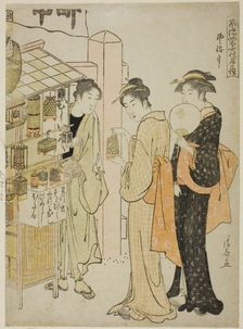 The Sixth Month (Kazemachizuki), from the series "Fashionable Monthly Visits to Sacred..., c. 1784. Creator: Torii Kiyonaga