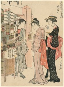 The Sixth Month (Kazemachizuki), from the series "Fashionable Monthly Visits to Sacred..., c. 1784. Creator: Torii Kiyonaga