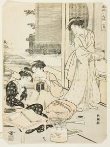 The Sixth Month (Rokugatsu), from the series "Popular Customs of the Twelve..., c. 1780/1801. Creator: Katsukawa Shuncho