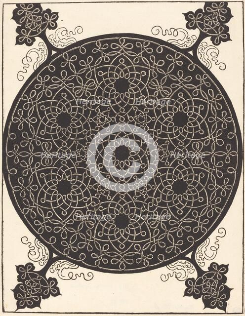 The Sixth Knot (combining seven small systems of knots with black centers), probably 1506/1507. Creator: Albrecht Durer.