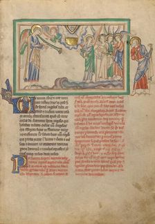 The Sixth Trumpet: The Angel at the Euphrates; Dyson Perrins Apocalypse, about 1255-1260. Creator: Unknown