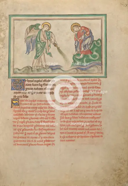 The Sixth Vessel: The Desiccation of the Euphrates; Dyson Perrins Apocalypse, about 1255-1260. Creator: Unknown.
