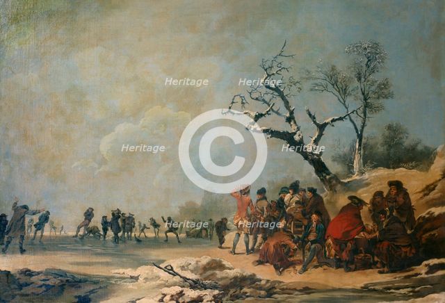 'The Skaters', 18th or early 19th century. Artist: Unknown.